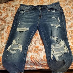 Judy Blue plus size distressed jeans